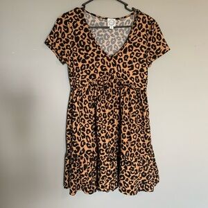 Blue Rain Leopard Dress